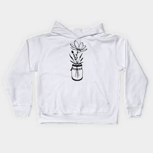 flowers in a jar Kids Hoodie